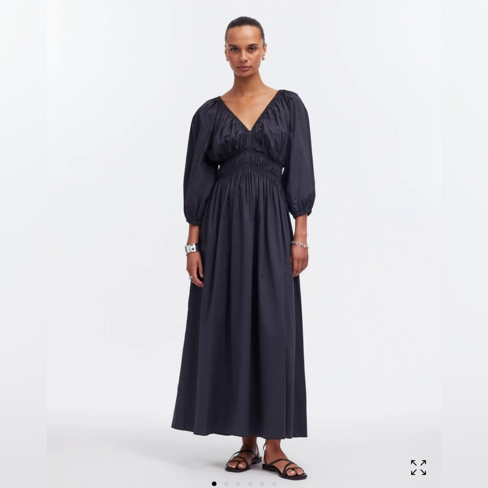 NWT Madewell V-Neck Balloon-Sleeve Maxi Dress